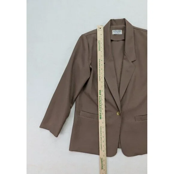 Alfred Dunner Women's Blazer Jacket Size 8 Beige Unlined Lightweight - Picture 8 of 14